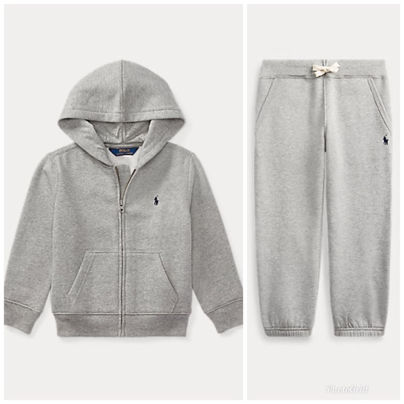 polo sweat suit grey